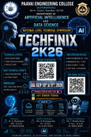 TECHFINIX 2K26 National Level Technical Symposium Poster